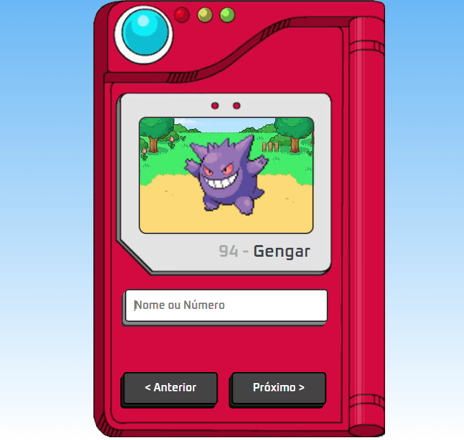 Pokédex with Gengar